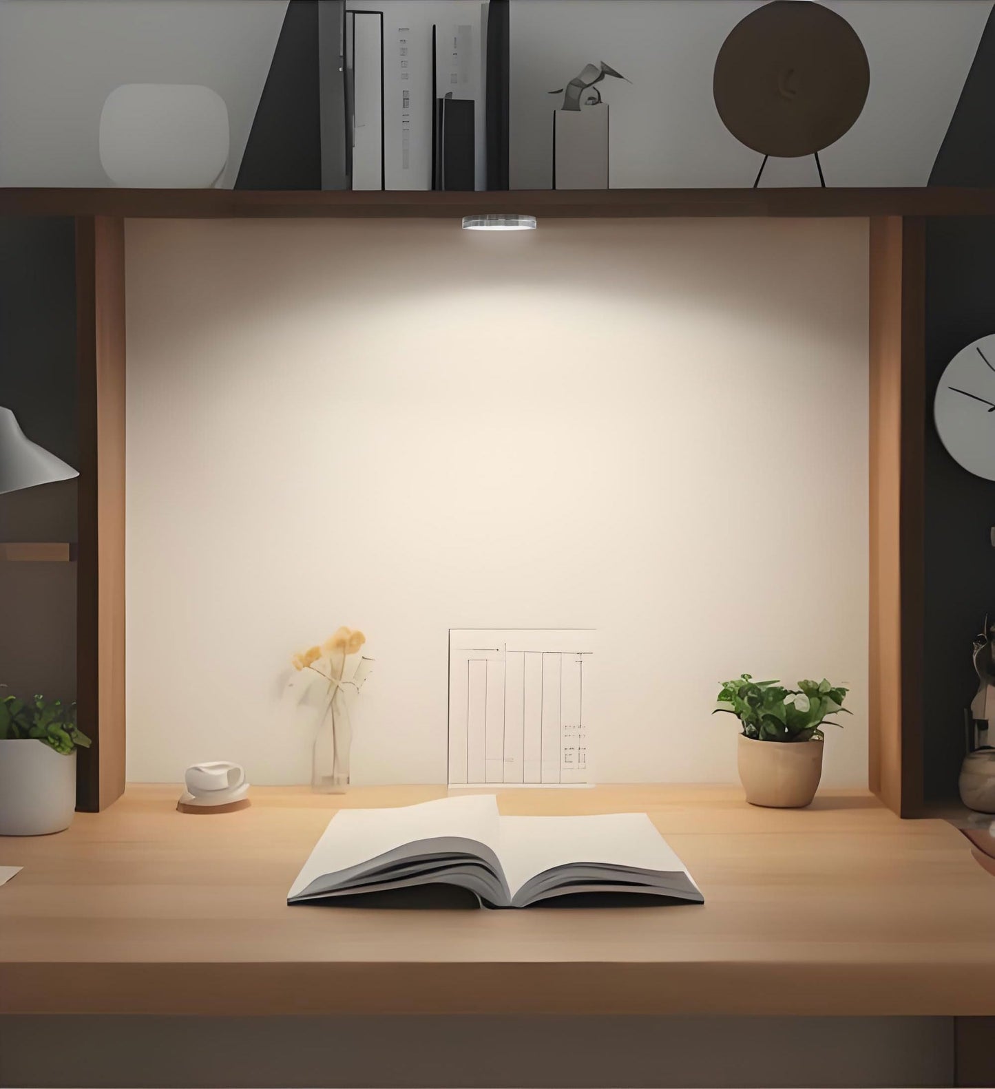 LED Spotlight with Switch Indoor Mini Ultra-Thin 5V USB 3M Adhesive Sticker Surface Mounted Under Counter Lighting Model Display Lamp Campus Desk