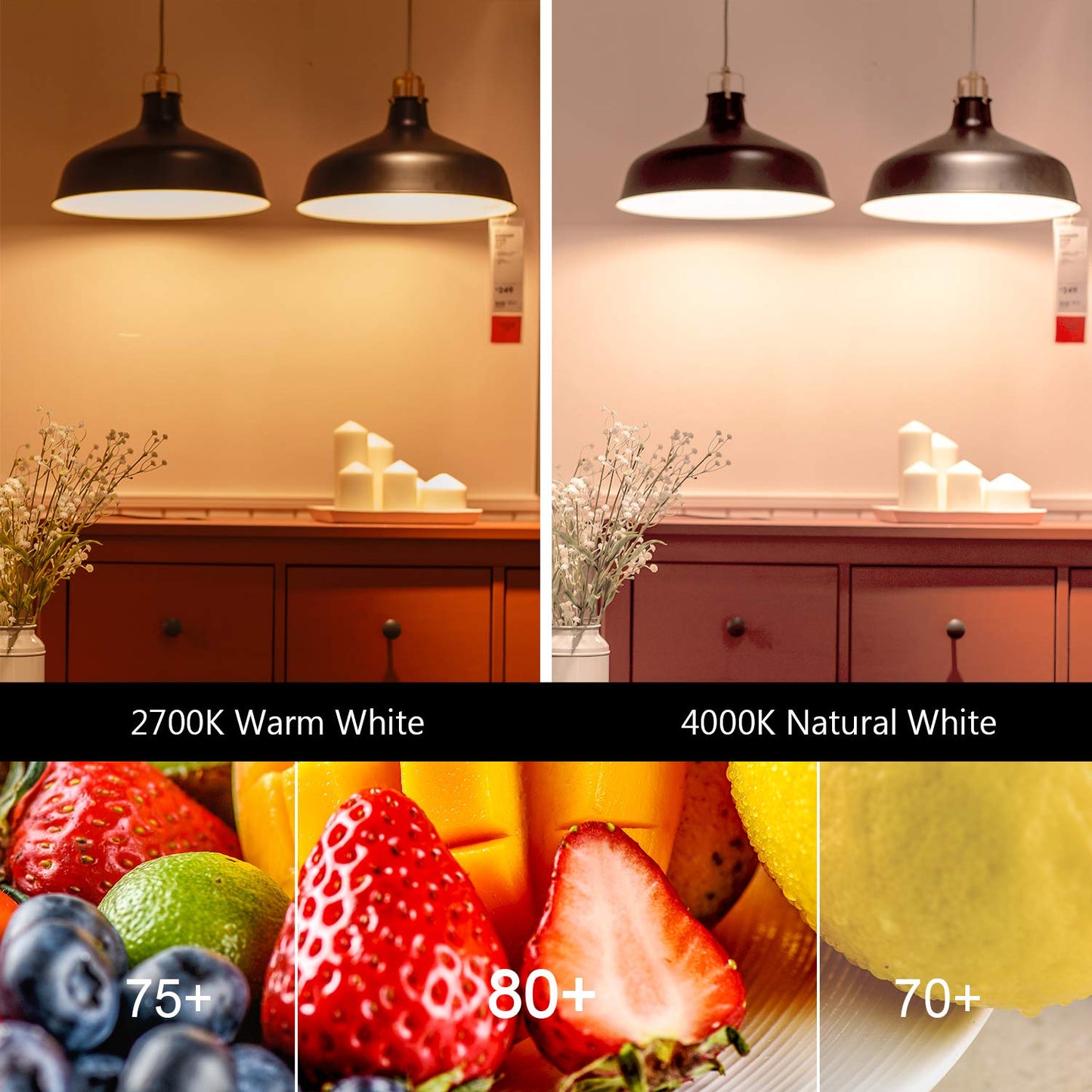 AOGOLO GU10 AC120V LED Light Bulbs, 6 Pcs Daylight White 4200K 50W Equivalent, 500 Lumens, 5.5W LED Spotlight,Non Dimmable, Replacement for Recessed