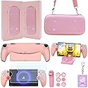 GUTIAL Accessories kit for Ps Portal - Cute Girly Kawaii PS5 Portal Accessories Bundle for Girls with Carry Case Protective Cover Screen Protector