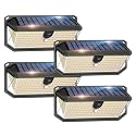 SyouHome Solar Lights Outdoor, 4000LM 380 LEDs Solar Motion Lights Outdoor Waterproof, 3 Modes 270° Wide Angle Security Light for Stairways/Front