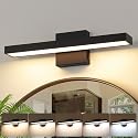 Joosenhouse Black Vanity Light for Bathroom 5CCT Dimmable LED Bath Light Modern Bathroom Light Bar for Makeup Mirror 16.53 Inch 16W