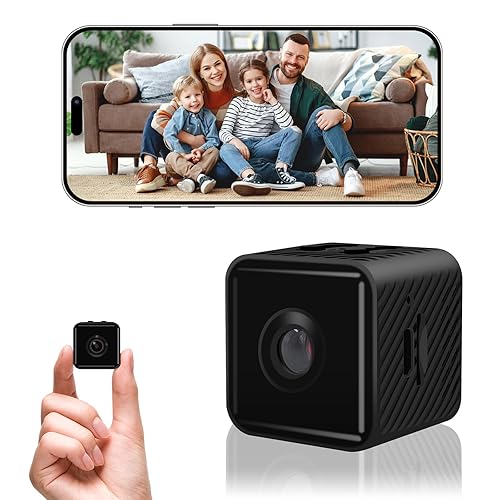 Mini Security Camera, 1080P HD Home Wireless Small Camera, Indoor WiFi Nanny Cam with Motion Detection and Night Vision, 150° Wide View, App Alerts