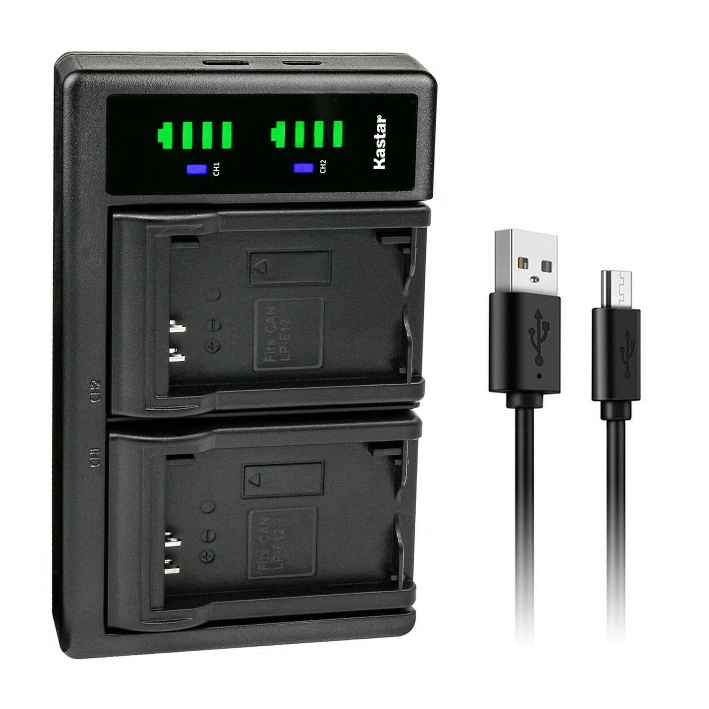 Kastar LTD2 USB Battery Charger Replacement for Canon LP-E12 LPE12 Battery, Canon LC-E12 LC-E12E Charger, Canon EOS 100D, EOS M, EOS M2, EOS M10, EOS