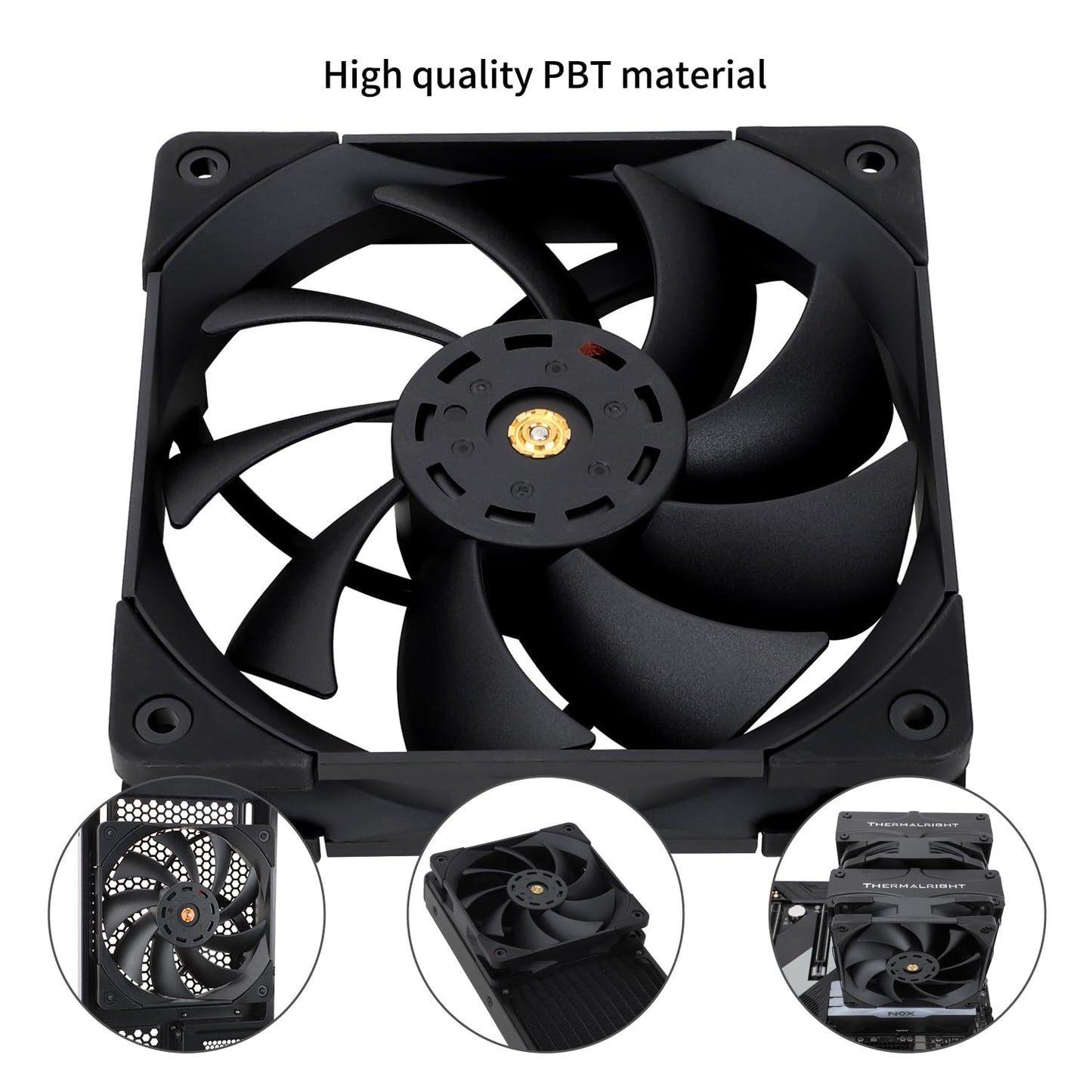 Thermalrlght TL-C12 PRO CPU Fan,120mm Computer PWM Fan for 4PIN, Quiet PC CaeFan, Desktop Cooler Fan, 1850RPM High Speed,Used on CPU Heatsink and Case