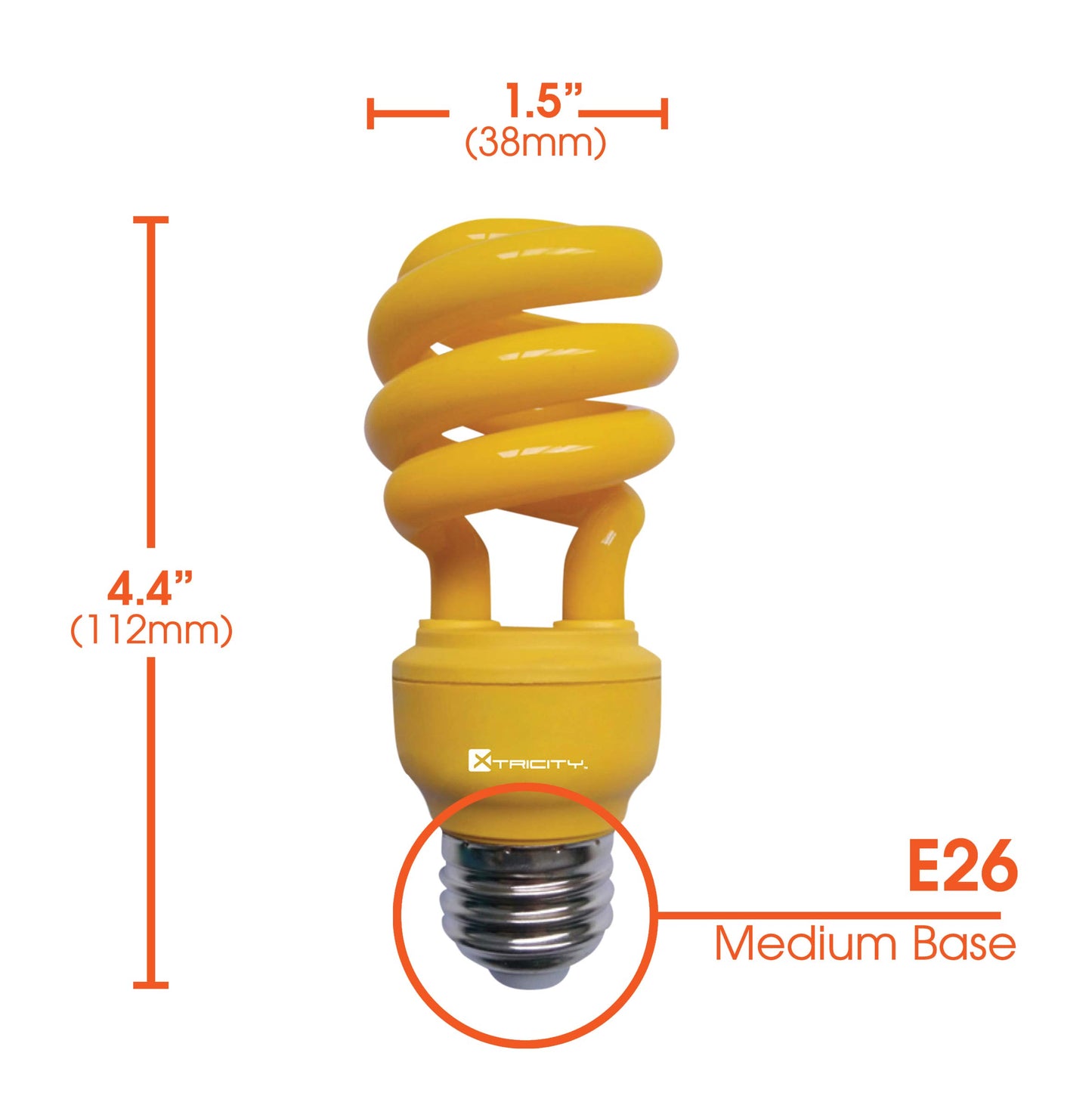Xtricity 13-Watt CFL Light Bulbs T2 CFL Color Spiral Bug Light (Pack of 2)