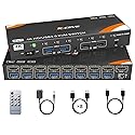 KVM Switch 8 Computers 1 Monitor HDMI 4K@60Hz, Reyoten USB 3.0 HDMI KVM Switch for 8 Computers Share 1 Monitor and 4 USB Devices with Hotkey, KVM