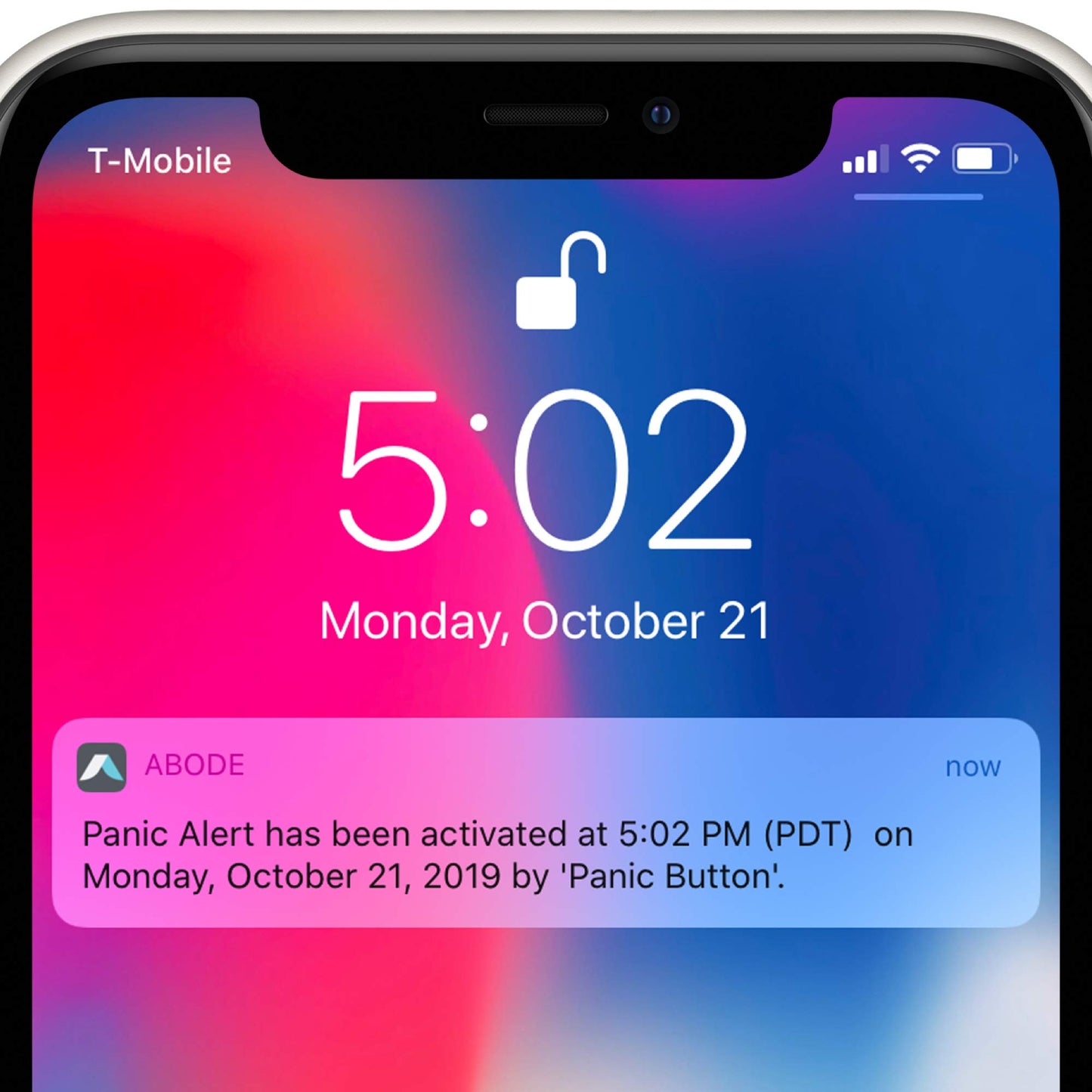 Abode Panic Button | Trigger Your Alarm & Alert All Users with The Touch of A Button