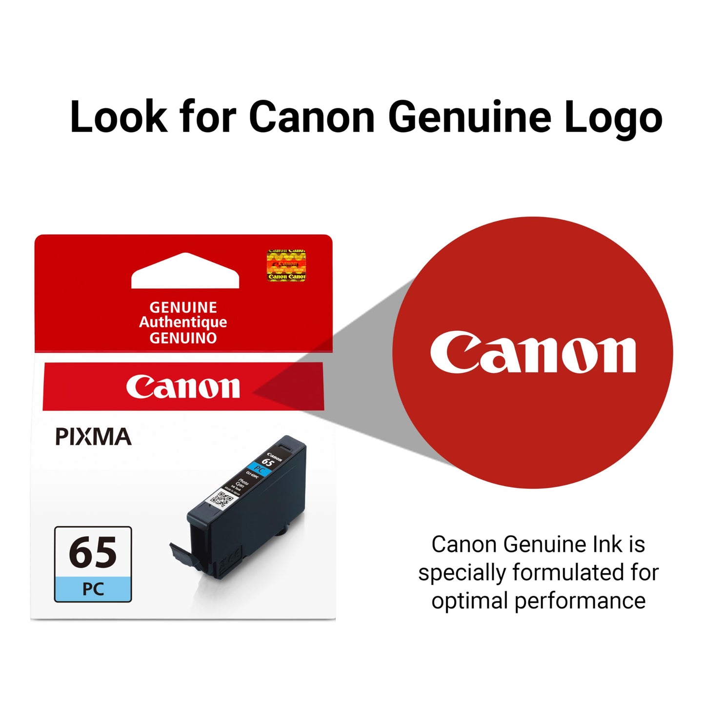 Canon CLI-65 Genuine Photo Cyan Ink Tank, Compatible with PIXMA PRO-200, and PIXMA PRO-200S Printers
