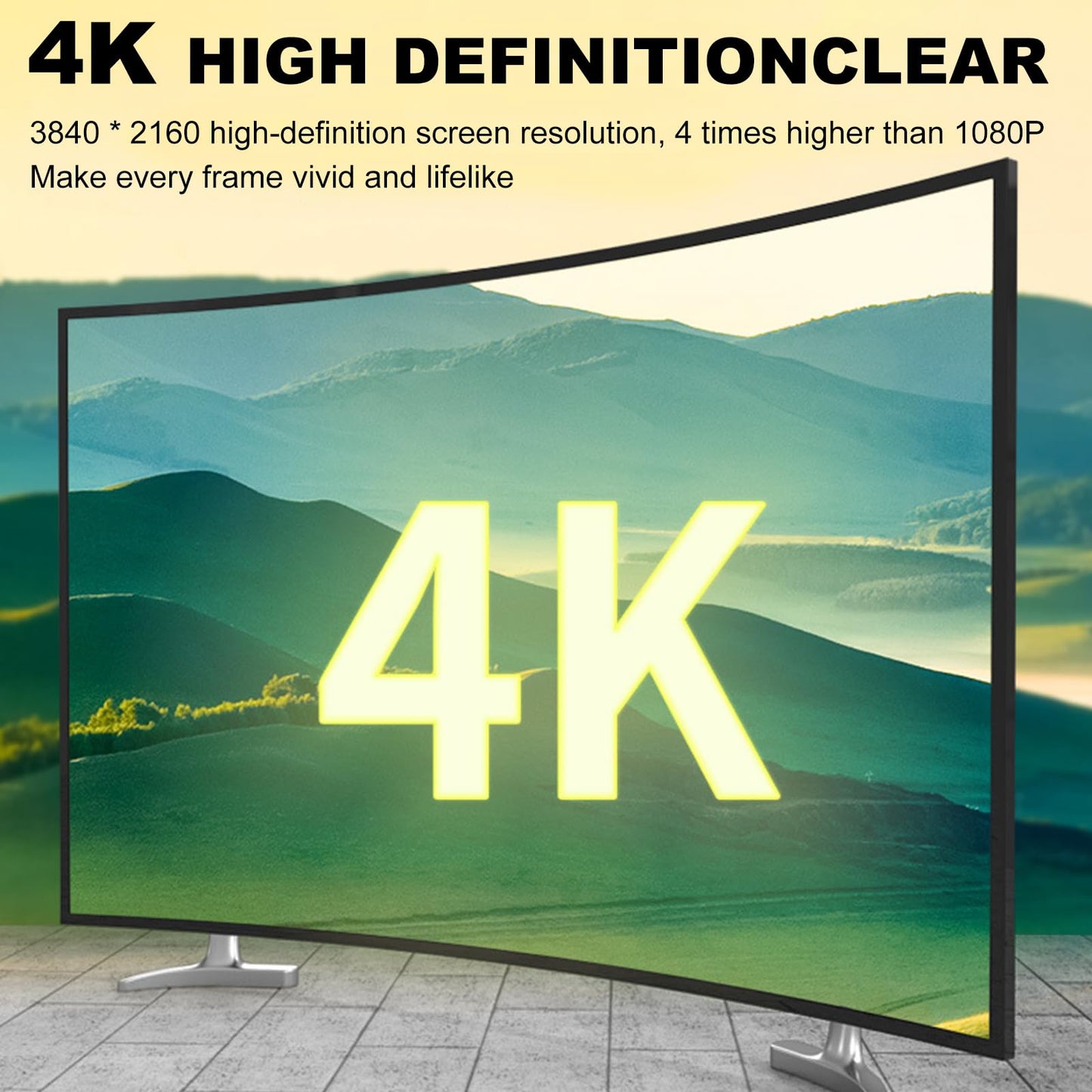 HDMI 晶华Cable . 4K HDMI2.0 60Hz connection to computer display screen, TV, projector, smart TV box, Blu-ray DVD, synchronous transmission of audio