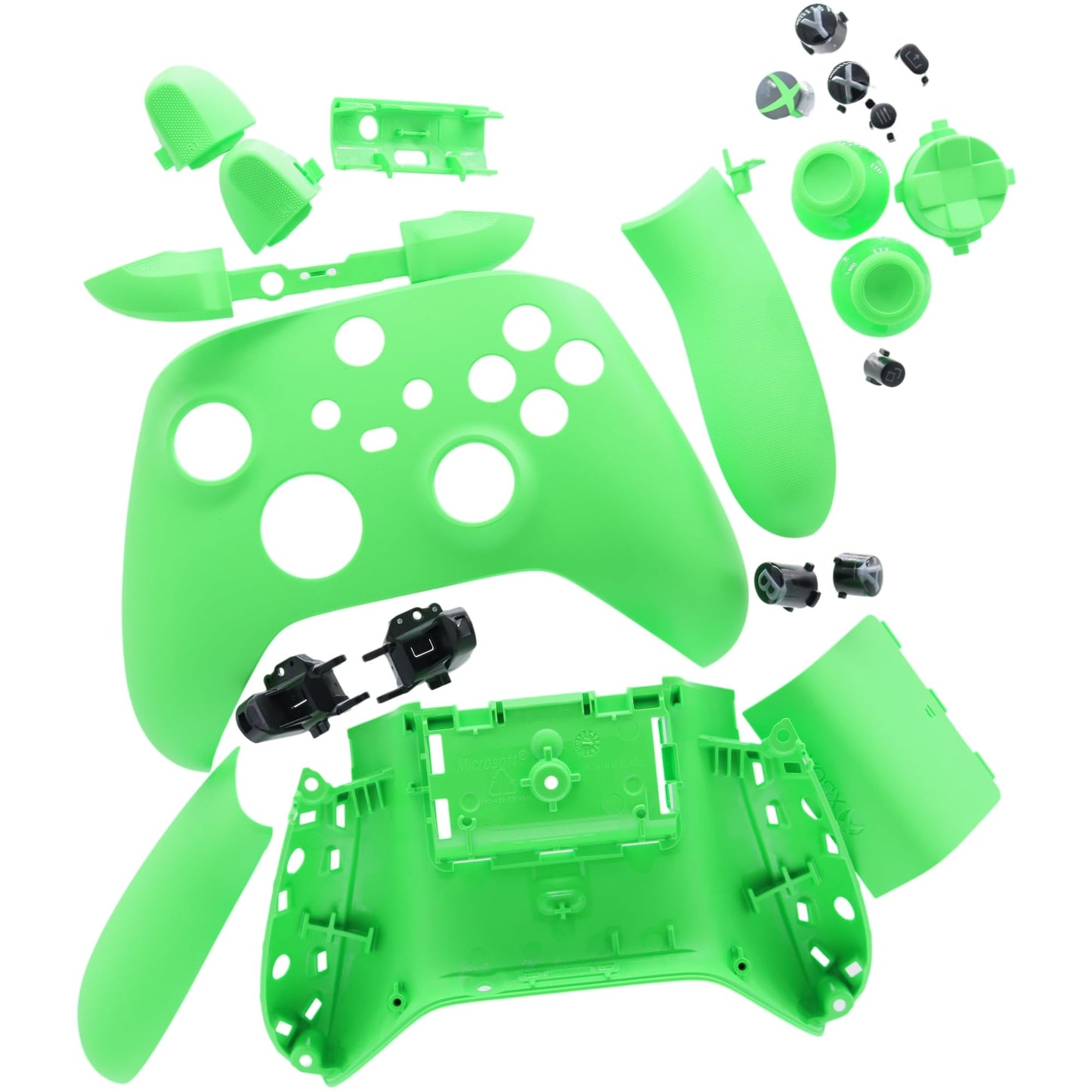 Deal4GO Full Housing Shell kit w/Buttons Trigger Thumbsticks Replacement for Xbox Series X & S Wireless Controller 1914 (Velocity Green)