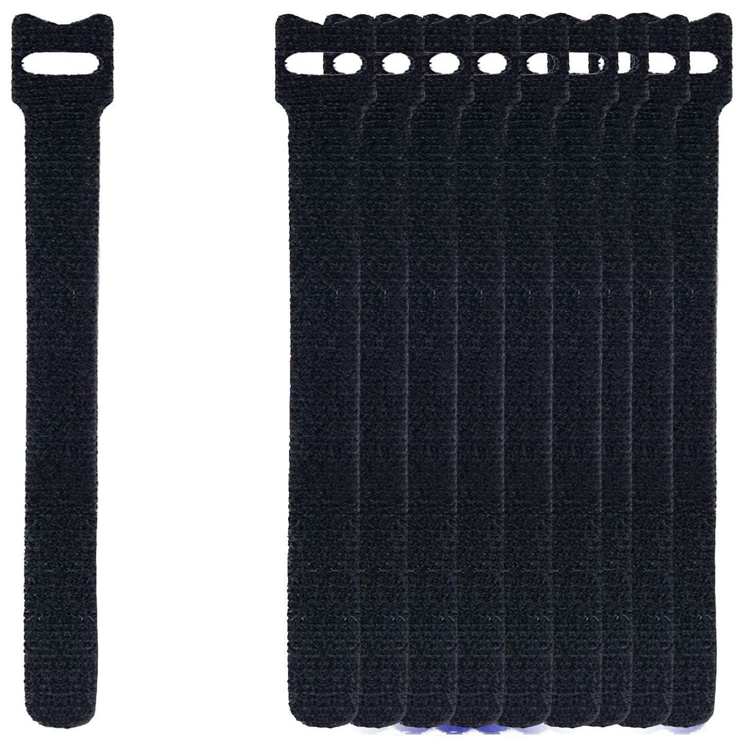 California JOS 60 PCS 6 Inches Reusable Cable Ties, Adjustable Cord Straps, Cable Organizer, Cord Wrap and Hook Loop Cords Management - Black