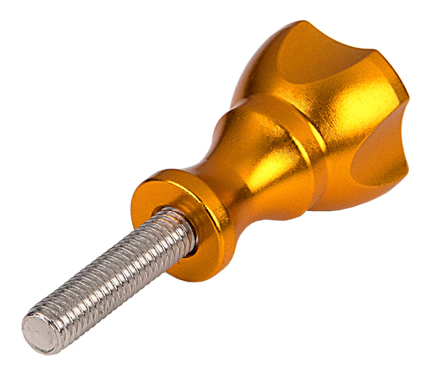 GoTough 25mm Gold Metal Thumbscrew Compatible with GoPro HERO3, HERO3+, HERO4, HERO5, HERO6, HERO7 2-Prong Mounting System