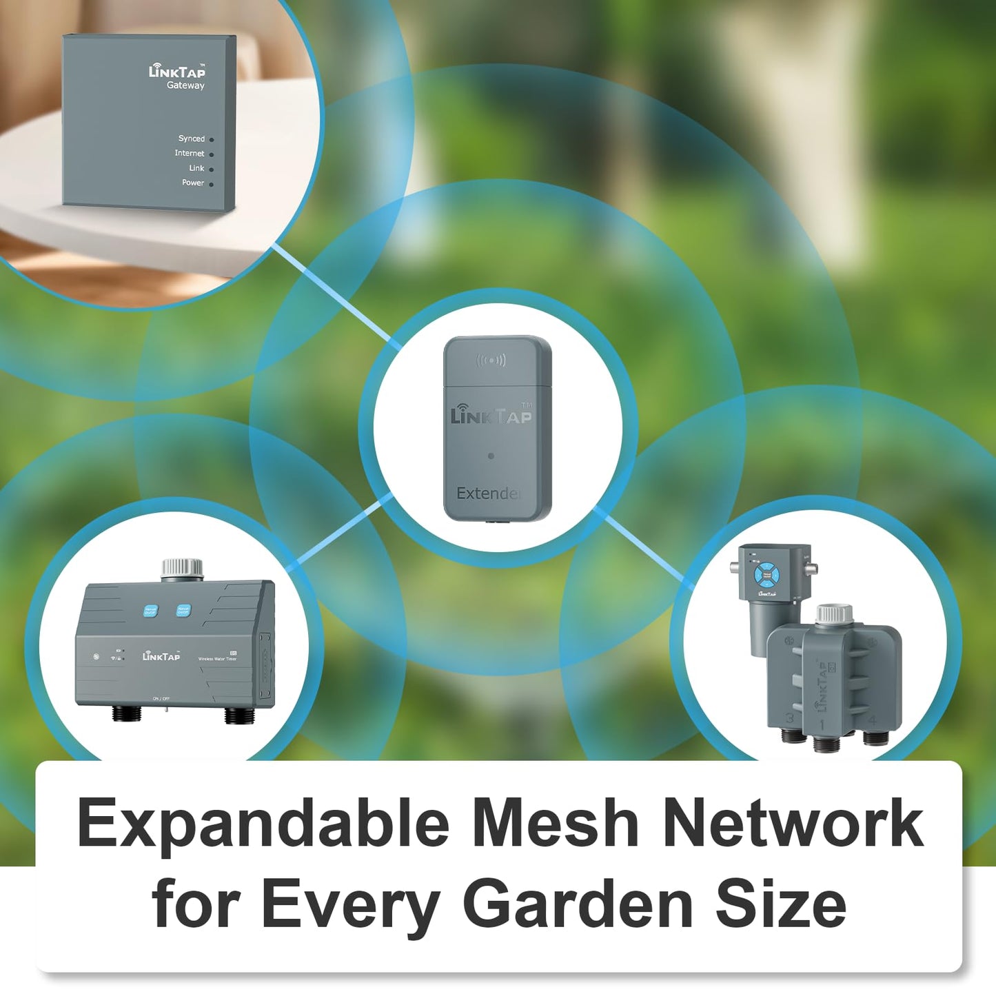LinkTap Zigbee Extender, Requires LinkTap Gateway, Expands Coverage for Large Gardens, Yards & Complex Terrains, Weatherproof for Indoor & Outdoor