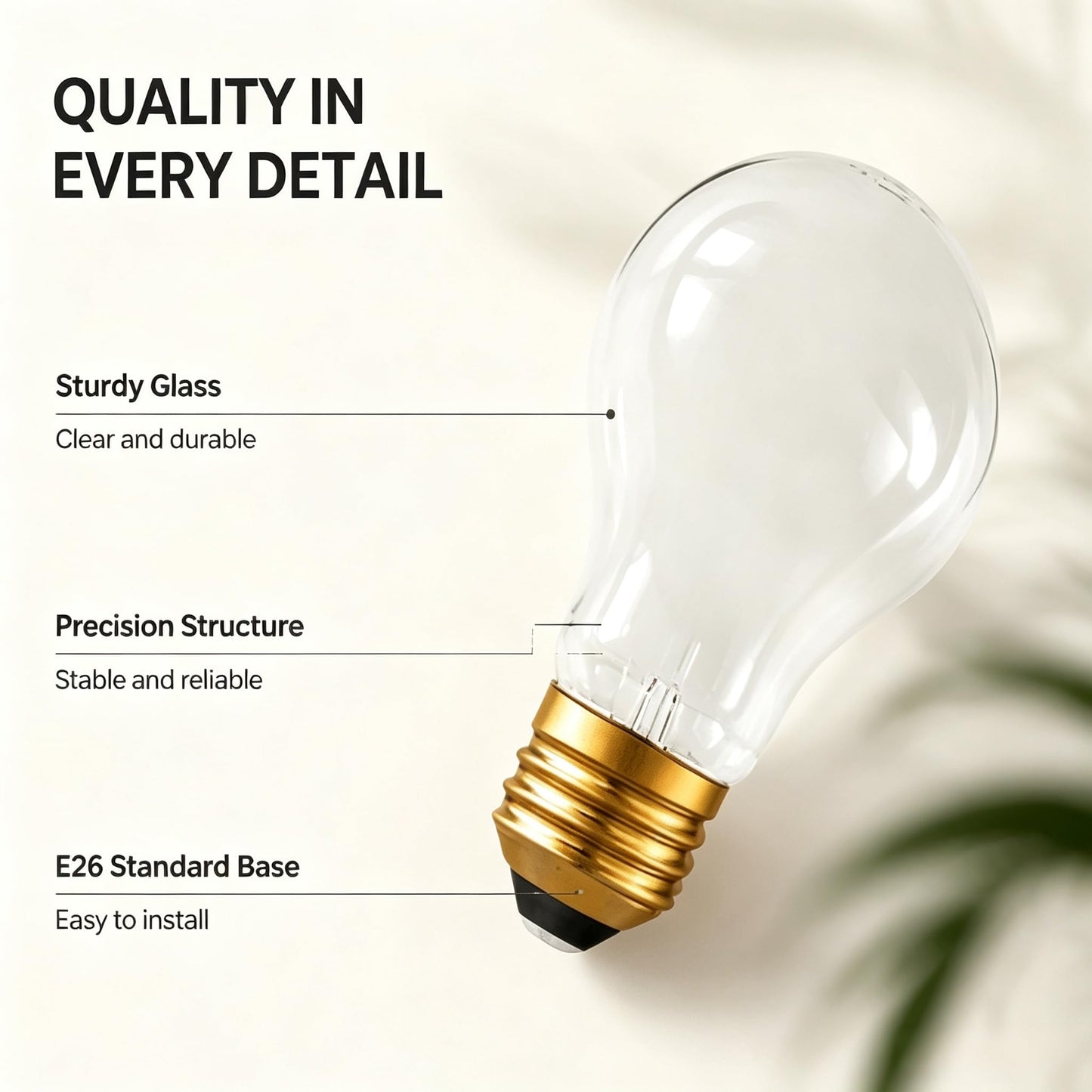 FMLAD 100W Incandescent Light Bulbs E26 A19, 3000K Soft Warm White, 6 Pack