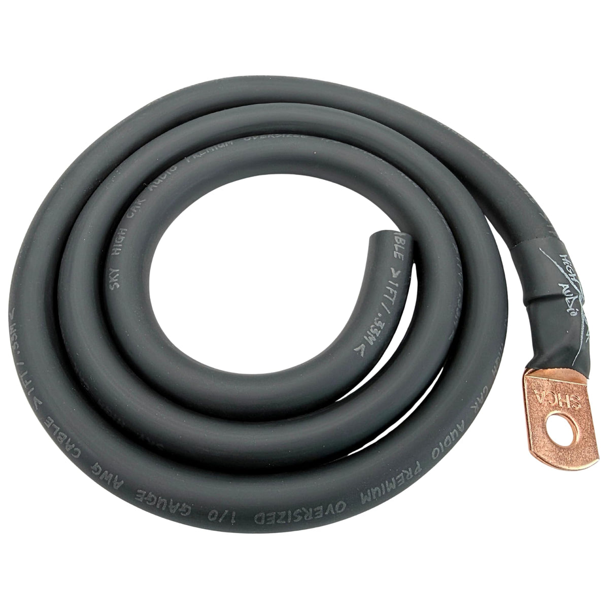 Sky High Oversized 1/0 Gauge AWG Big 3 Upgrade Green/Black Electrical Wiring Kit