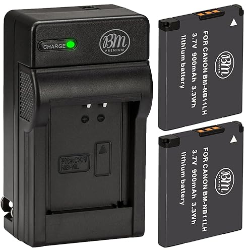 BM 2 NB-11LH Batteries and Charger for Canon Elph 110, Elph 130, Elph 135, Elph 140, Elph 150, Elph 160, Elph 170 IS, Elph 180, Elph 190, Elph 320