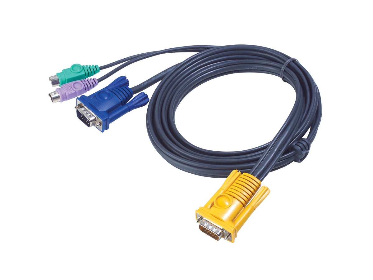 ATEN PS2 KVM Cable - SPHD15 to VGA and PS2 2L5203P (10 Feet)