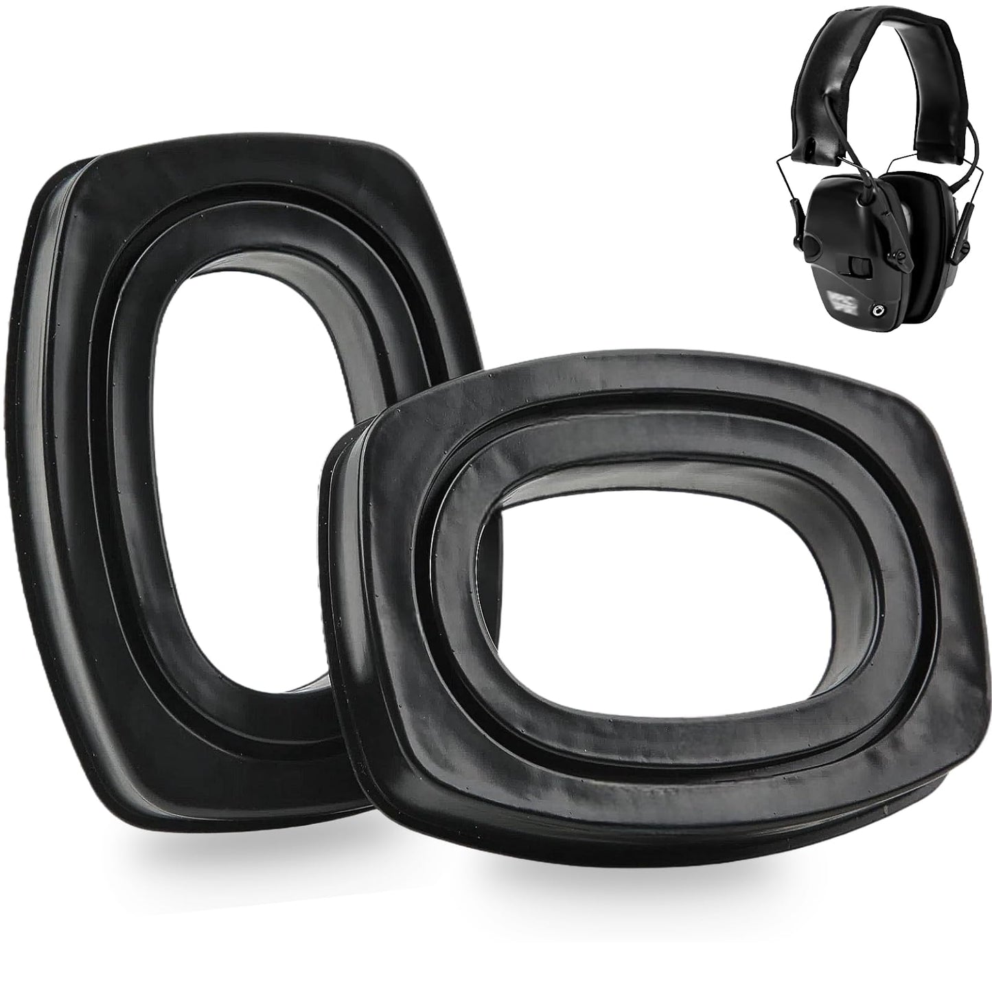 Gel Ear Pads Fit for Howard Leight by Honeywell Impact Sport, Impact Pro, Sync, Lightning; Ear Cushions Replacement Gel Inserts for ZOHAN EM054