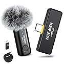 NEEWER Wireless Lavalier Microphone System for USB C, Compatible with iPhone 16 15 Samsung Android Phones, Noise Cancelling Mini Lav Omnidirectional