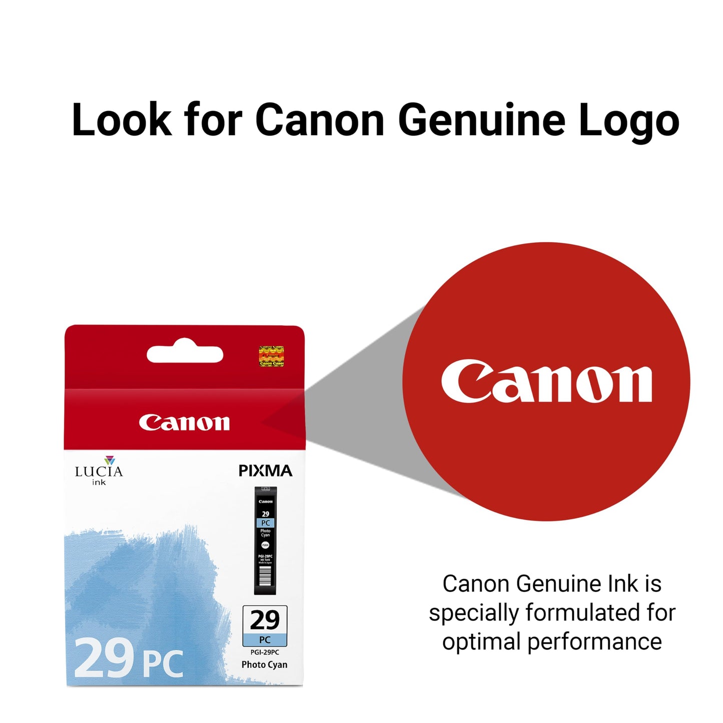 Canon PGI-29 Genuine Photo Cyan Ink Tank, Compatible with PIXMA PRO-1 Printers