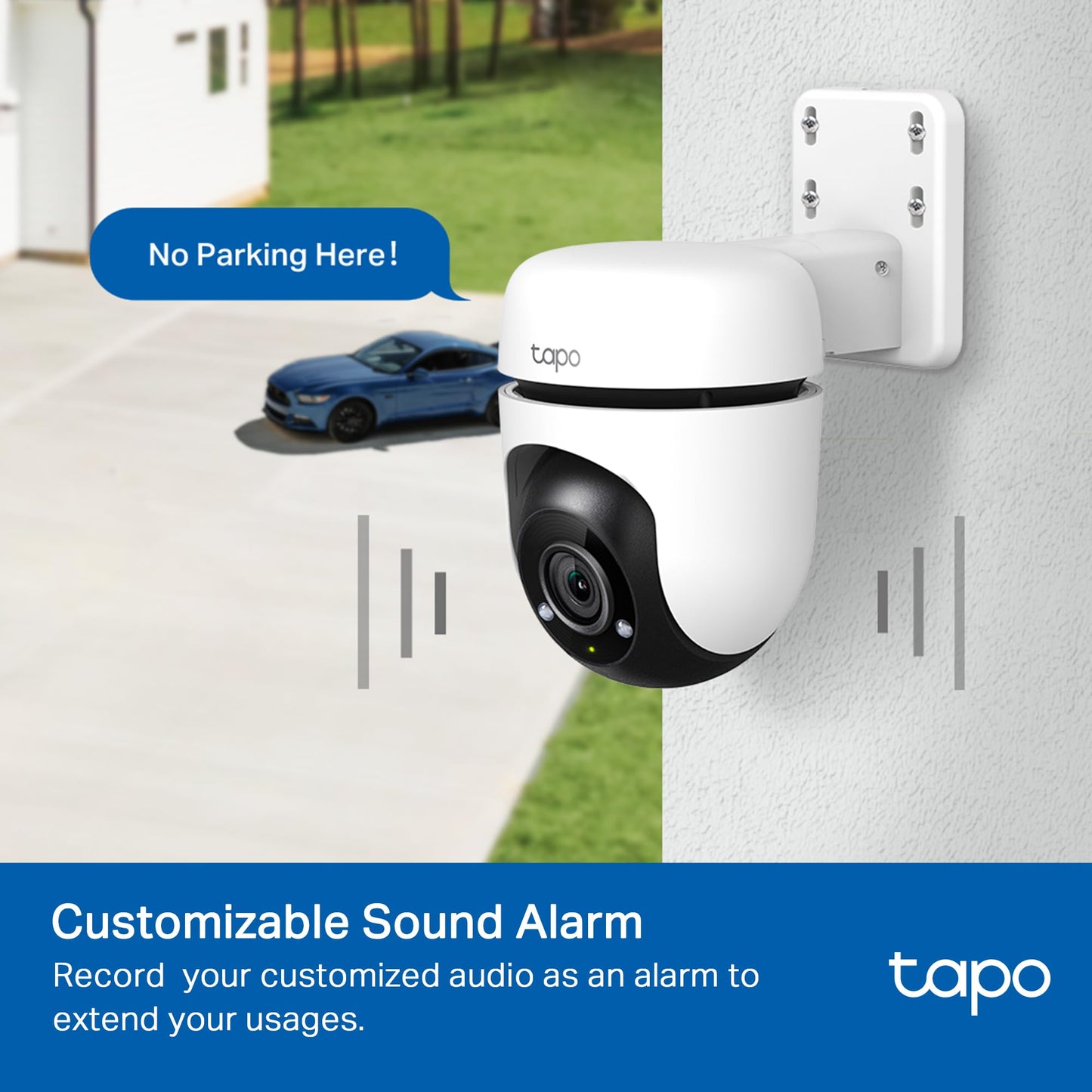 Tapo 1080P Outdoor Wired Pan/Tilt Security Wi-Fi Camera, 360° View, Motion Tracking, Works with Alexa & Google Home, Night Vision, Free AI Detection
