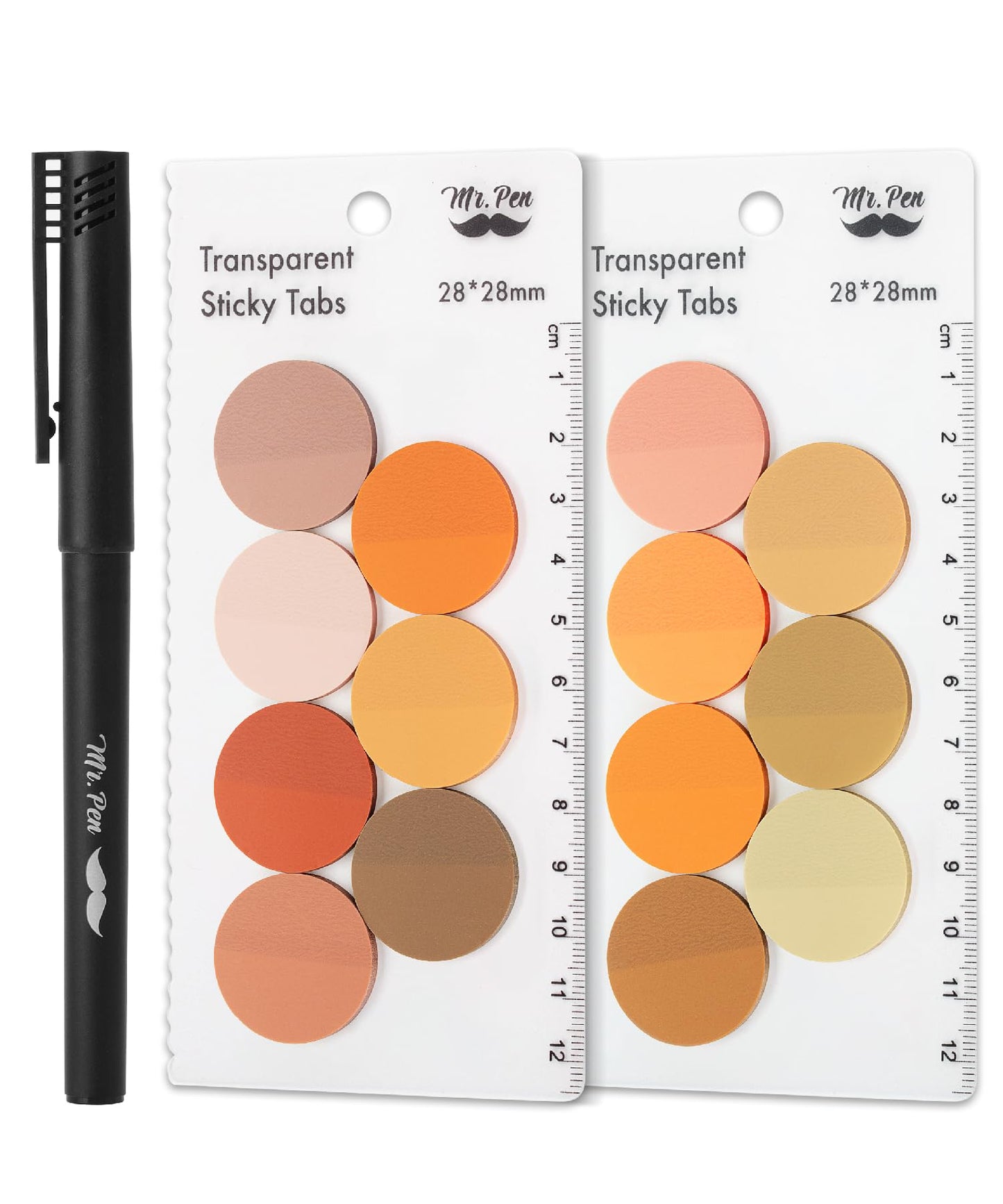 Mr. Pen- Round Transparent Sticky Notes, 1.1” Diameter, 14 Pads, 560 Sheets