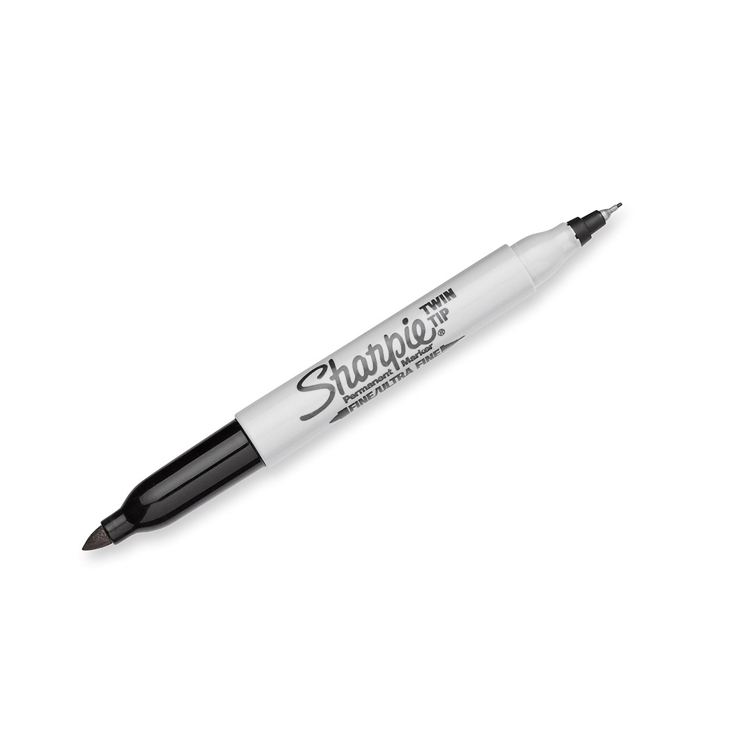 Sharpie Twin Tip Permanent Markers, Fine and Ultra Fine, Black, 12 Count