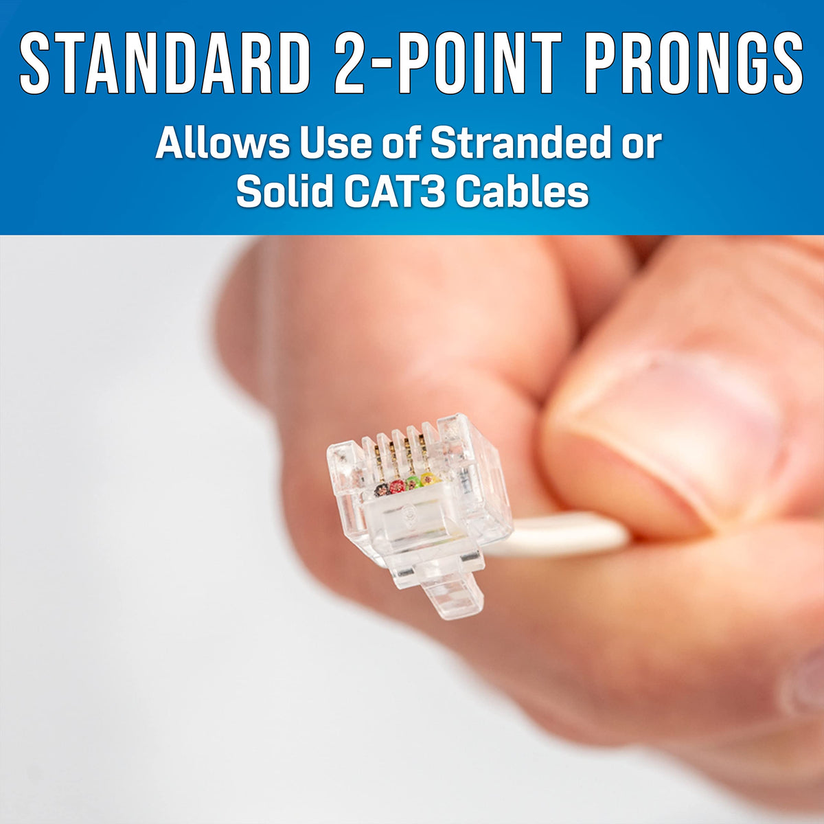 Jonard Tools RJ11-100 CAT3 RJ11 Pass-Through Connectors