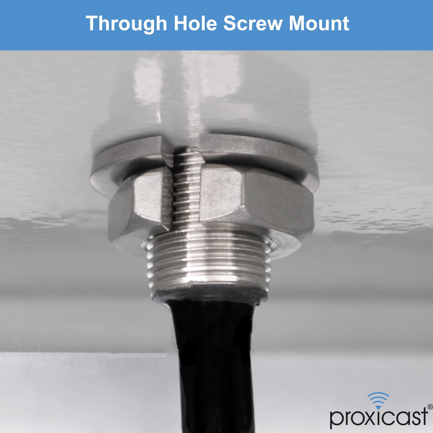 Proxicast SISO 4G/5G Cellular Antenna - Low Profile Vandal Resistant IP67 Omni Through Hole Mount - 2ft Coax - Black - Compatible with Cisco
