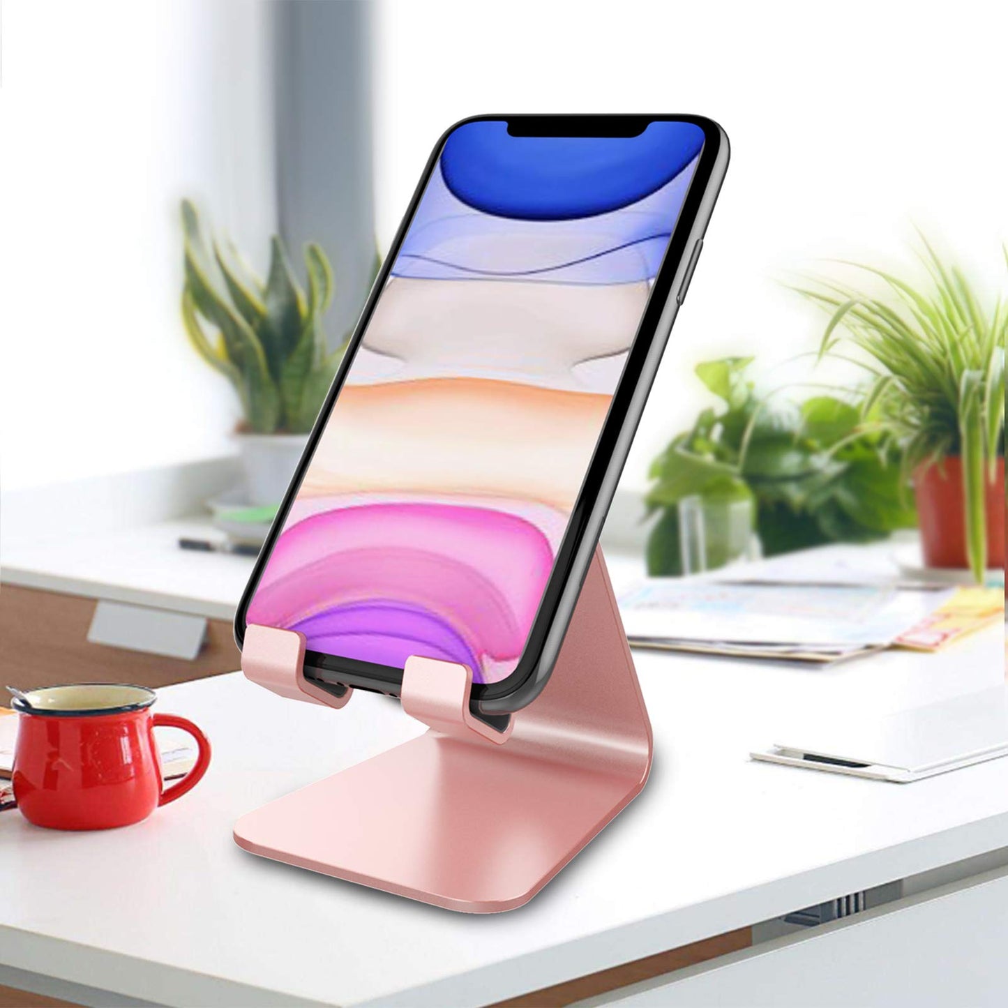 CreaDream Cell Phone Stand, Cradle, Holder, Aluminum Desktop Stand Compatible with Switch, All Smart Phone, iPhone 15 14 13 12 Pro Max Plus Mini Xr X