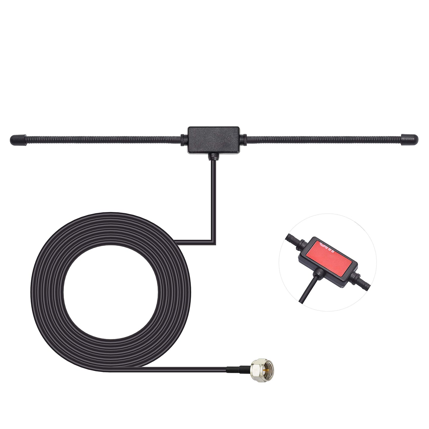 Bingfu 75 Ohm FM Radio Dipole Antenna AM Loop Antenna for Home Stereo Receiver Indoor Pioneer Onkyo Yamaha Marantz FM Radio AV Audio Video Home