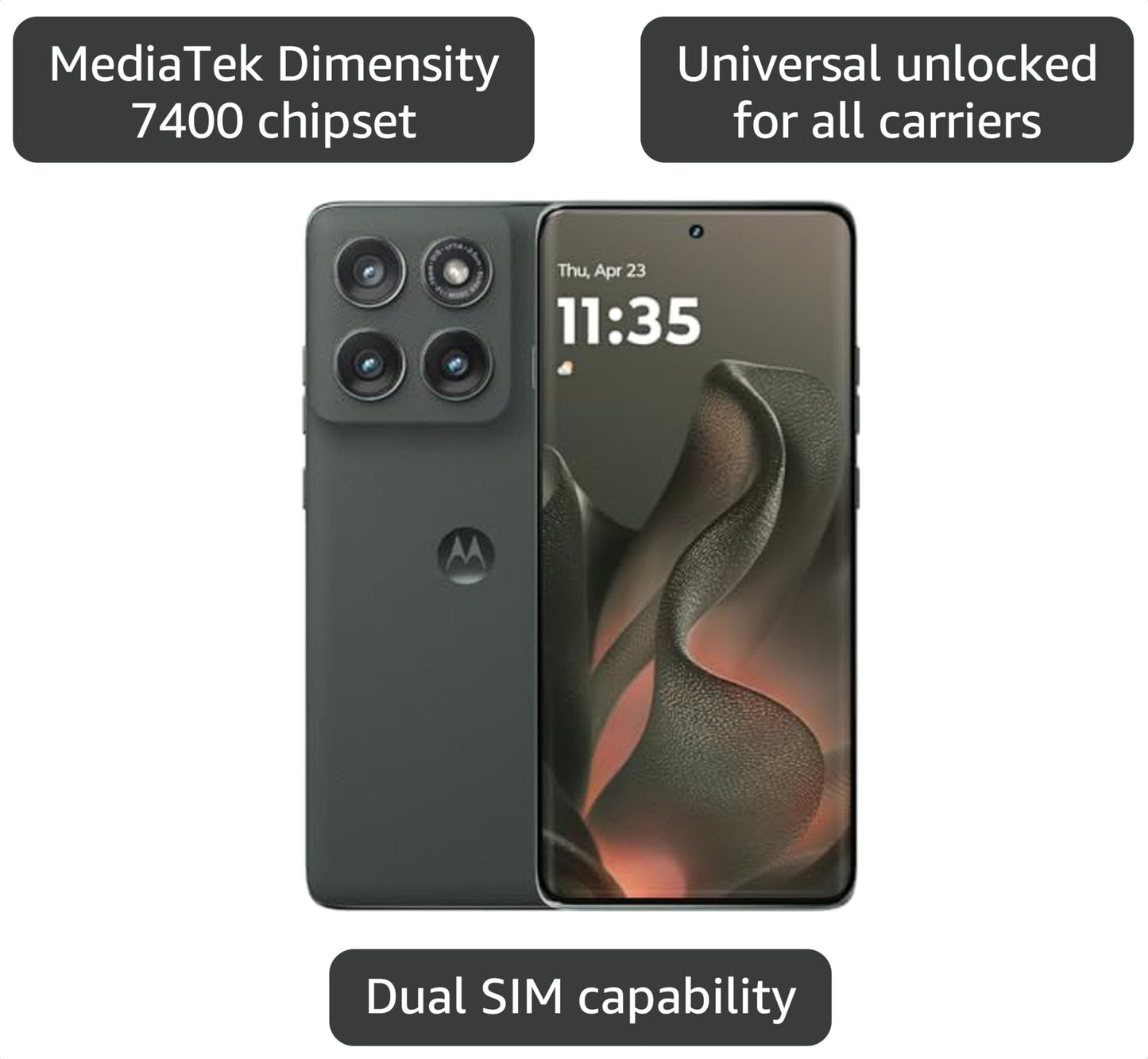 Motorola Edge 2025 | Unlocked | Made for US 8/256GB | 50MP Camera | Pantone Deep Forest