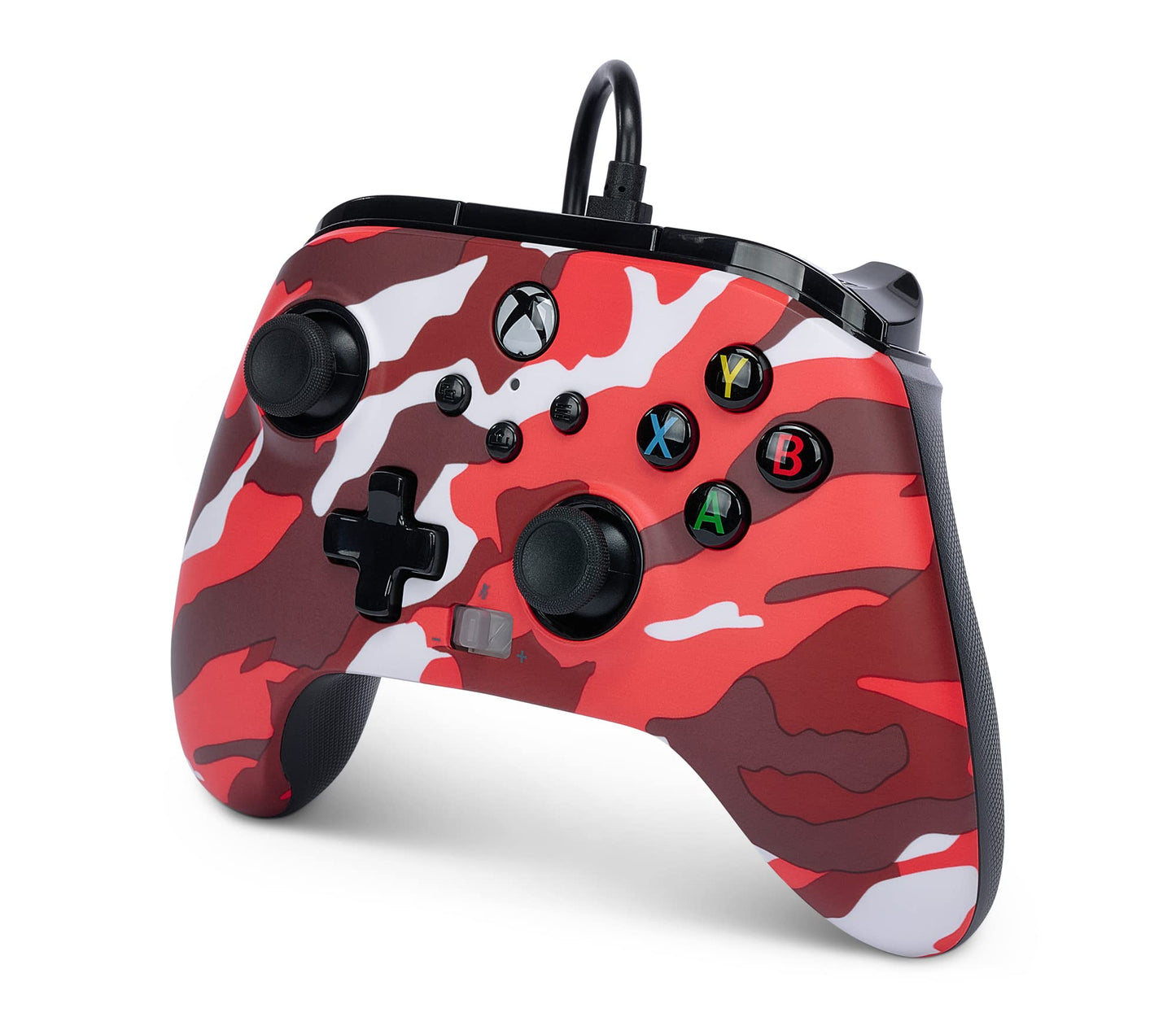 PowerA Enhanced Wired Controller for Xbox Series X|S - Red Camo, gamepad, wired video game controller, gaming controller, works with Xbox One
