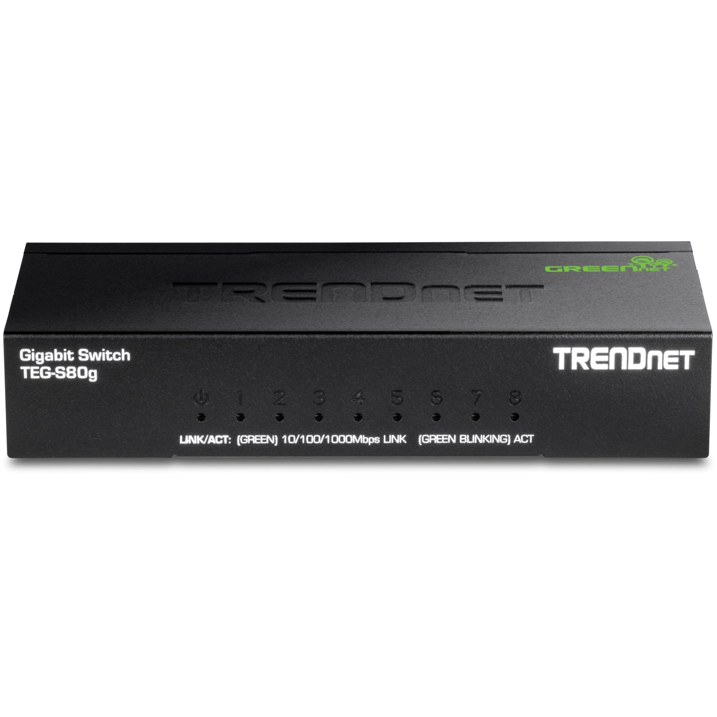 TRENDnet 8-Port Mini Gigabit Switch, TEG-S80g, Ethernet Splitter, NDAA + TAA Compliant, Desktop Metal Ethernet Network Switch, 8 x Gigabit Ports