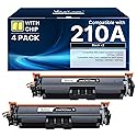 210A Black Toner Cartridges 2 Pack (with Chip) - Replacement for HP 210X 210A Toner Cartridges Works for HP Color Laserjet Pro MFP 4301fdw Toner