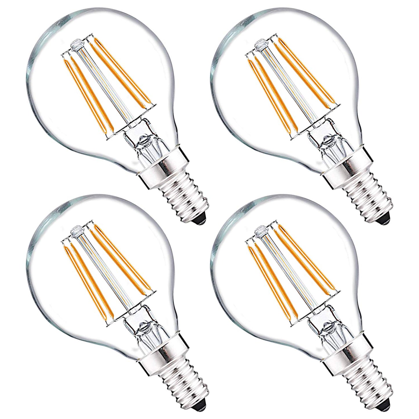 LUXRITE G16.5 LED Globe Light Bulb, 40W Equivalent, 2700K Warm White, 450 Lumen, Dimmable, Vintage Edison Bulb, E12 Base - Perfect for String Lights