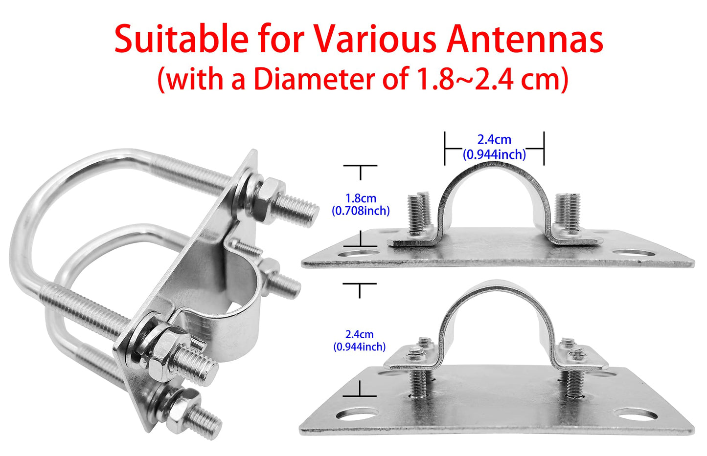 1090MHz 978MHz Dual Band ADS-B Antenna N-Type Female Outdoor 5dBi Fiberglass Antennas + 10ft N-Male to SMA-Male Extension Cable