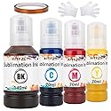 imtfzct Sublimation Ink Refilled Bottles with Heat Tape Compatible for ET-2800 ET2400 ET2720 ET2760 ET2750 ET4800 ET-2803 ET-2850 etc.High-Yield