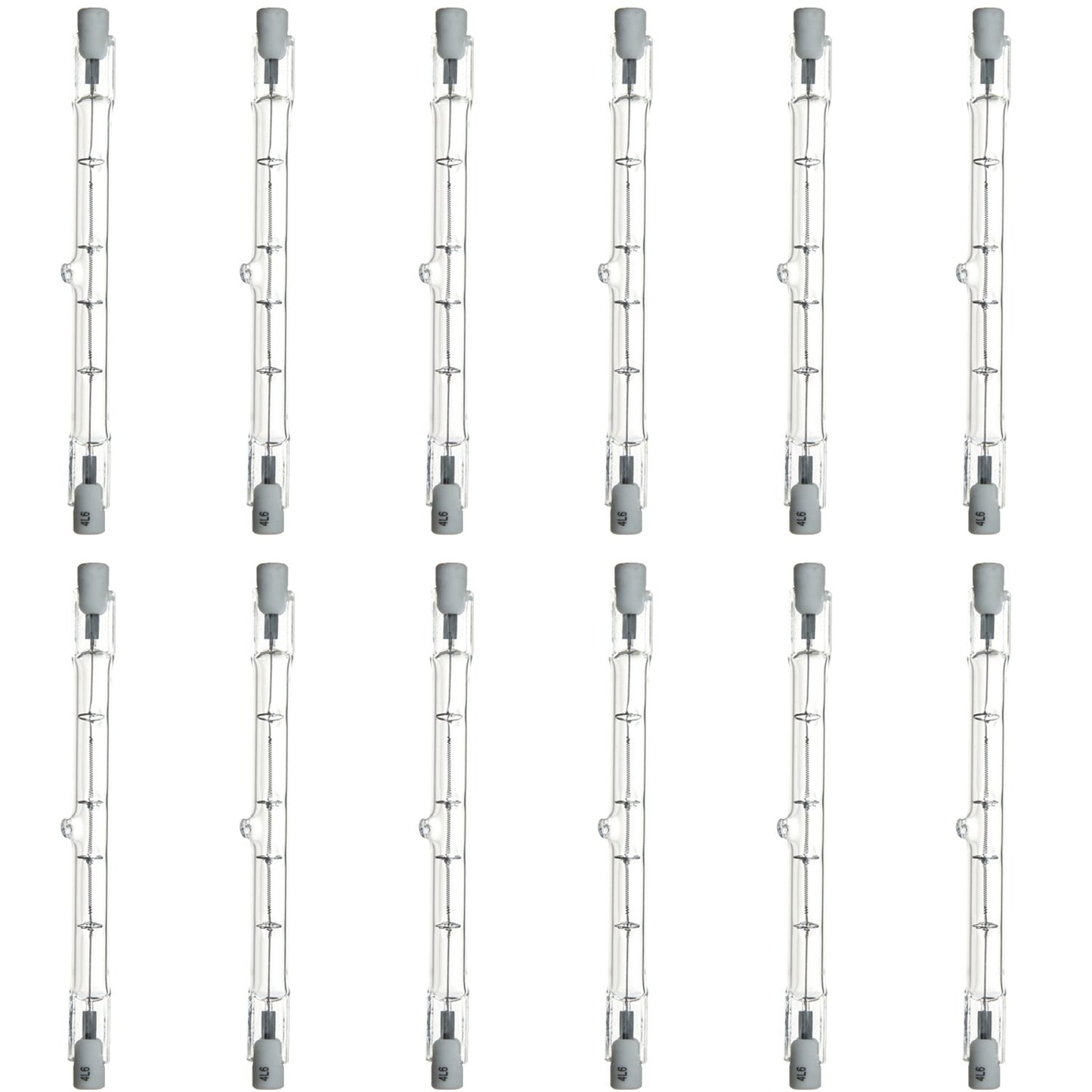 Sunlite 40646 Q100T3/CL T3 Halogen Capsule Light Bulbs, 100 Watts, 120 Volts, 1000 Lumens, Double Ended, Dimmable, 3200K Bright White, 12 Pack
