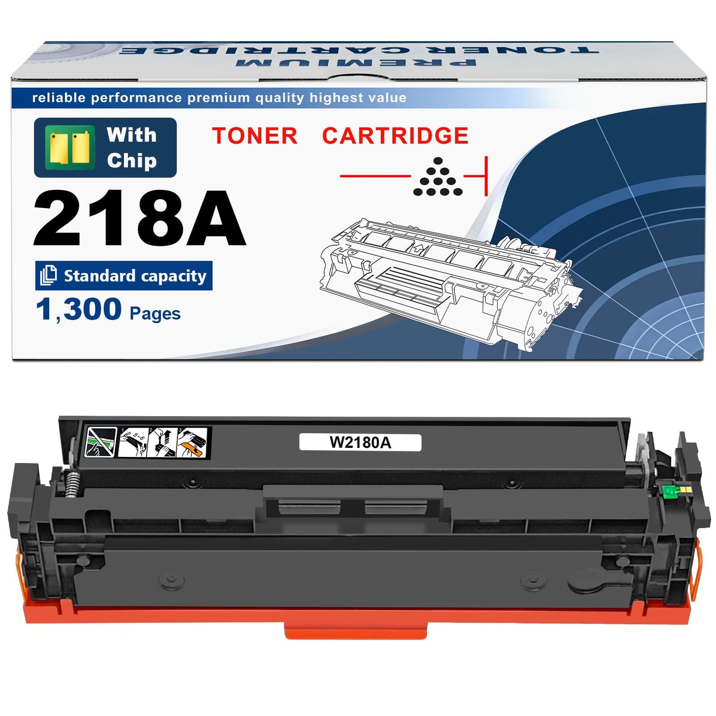 ASEKER 218A Black Toner Cartridges (with Chip) Compatible Replacement for 218A W2180A 218X W2180X for 3201dw MFP 3301fdw 3301cdw 3301sdw Printer (