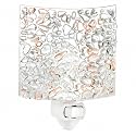 J Devlin Glass Art Clear Fused Glass Night Light, Decorative Plug in Nightlight for Bathroom, Bedroom, Hallway and Nursery, Handcrafted Home Decor