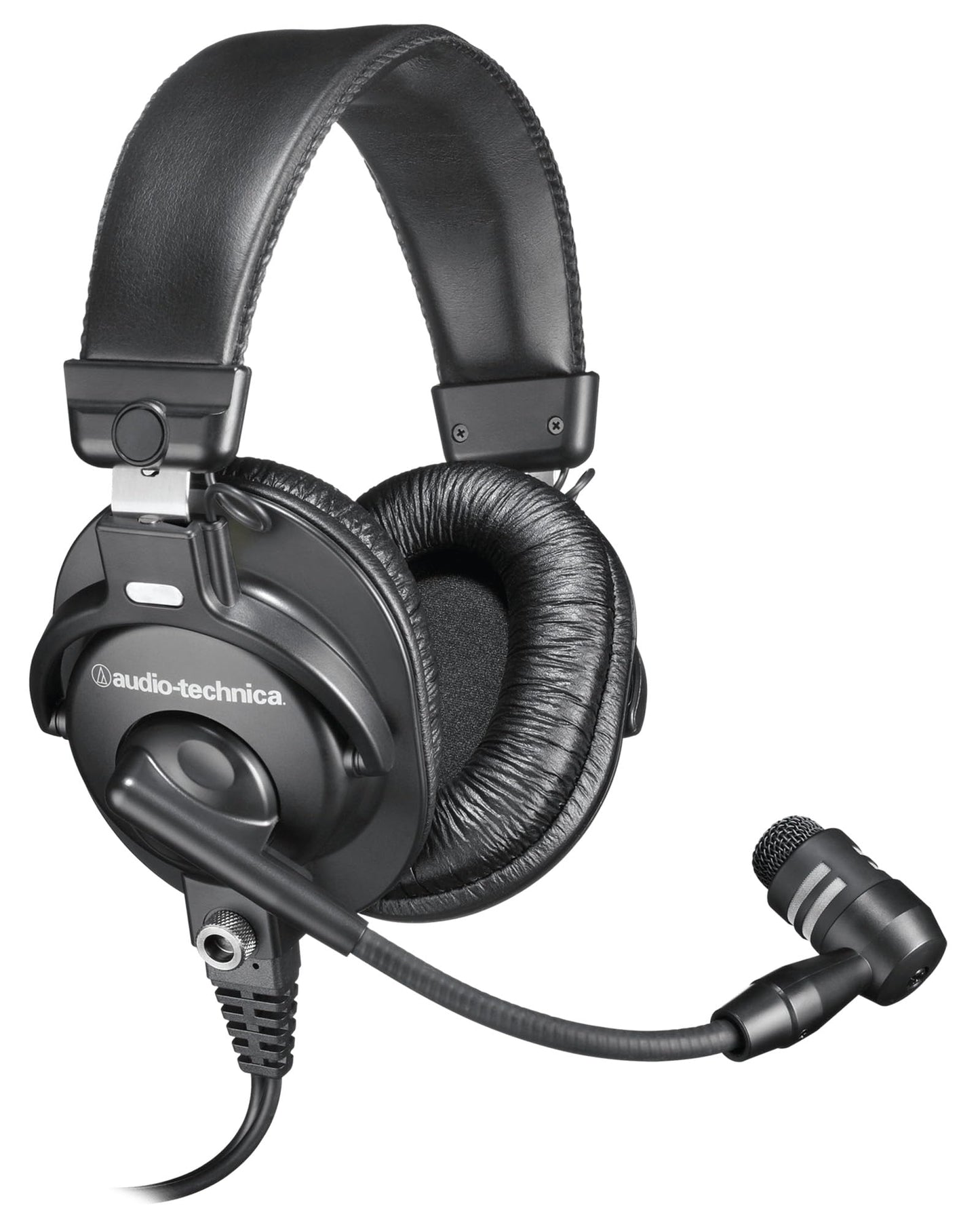 Audio-Technica BPHS1 Broadcast Stereo Headset - Black Bundle with Case, Stand, XLR Cable, and Austin Bazaar Polishing Cloth