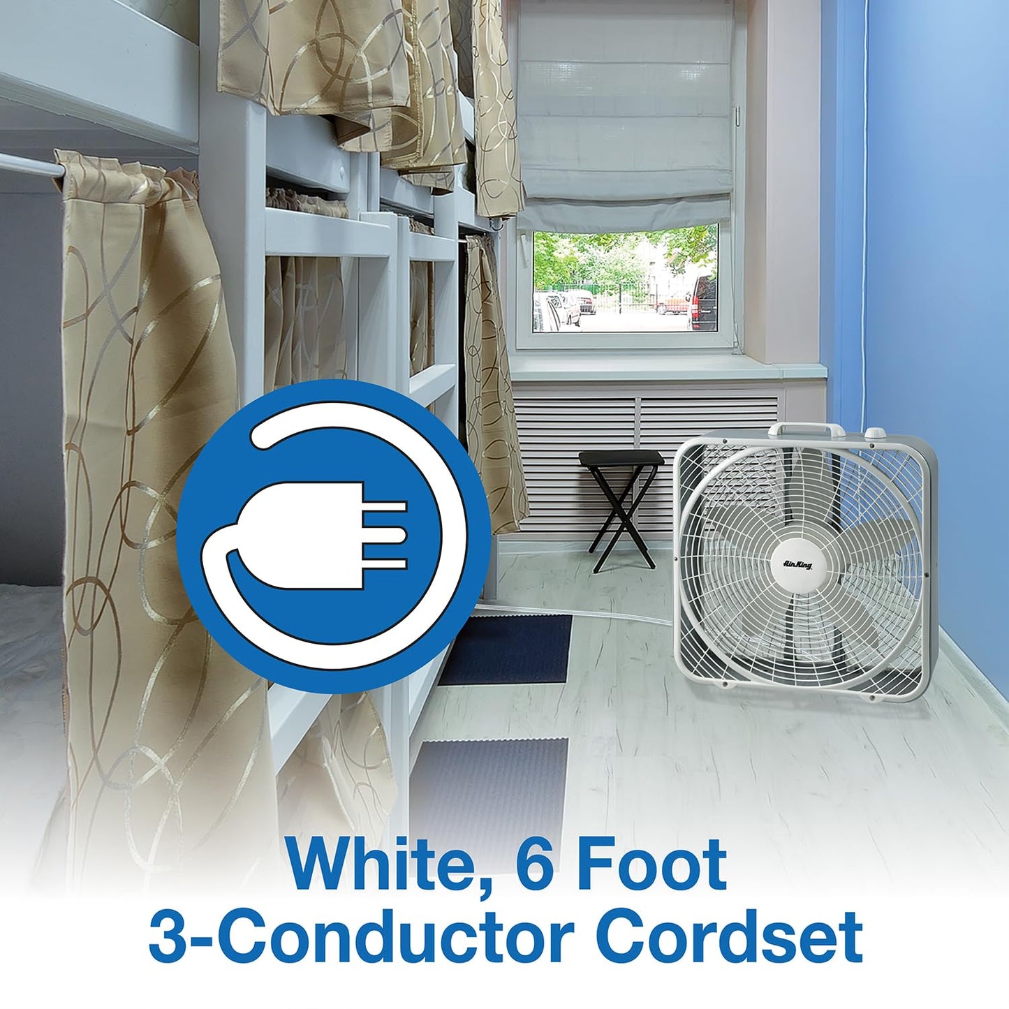 Air King 9723 20-Inch 3-Speed Box Fan , White