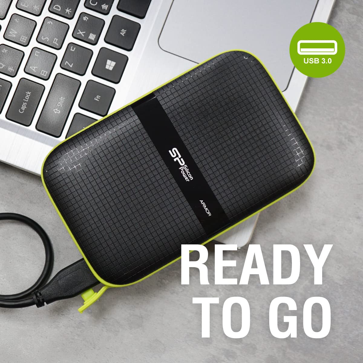 Silicon Power 2TB Rugged Armor A60 Military-grade Shockproof/Water-Resistant USB 3.0 2.5" External Hard Drive for PC, Mac, Xbox One, Xbox 360, PS4