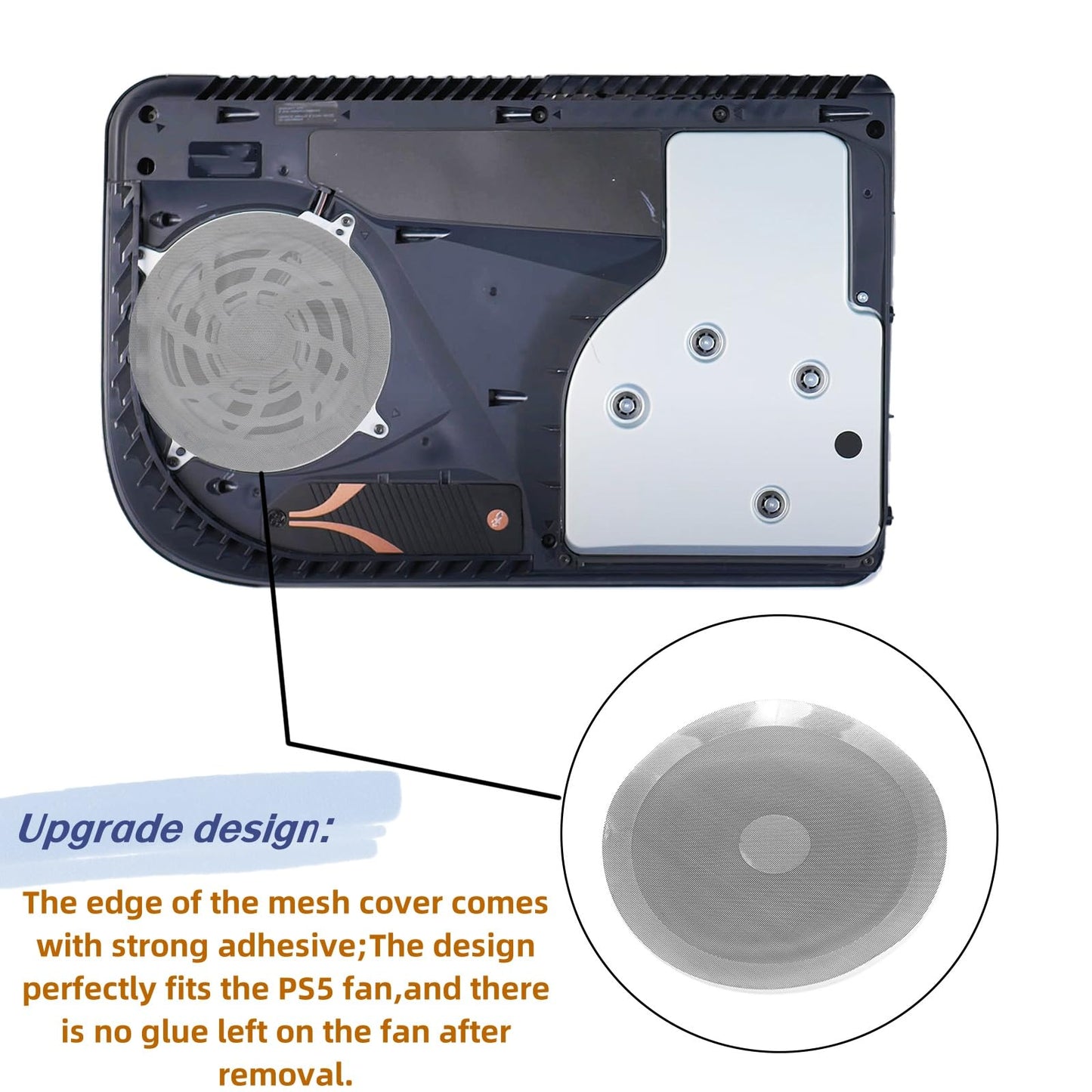 Ruimou 1Set PS5 Dust Protector Cover Kit (4pcs Dust Mesh Round Filter,7 Dust Plugs,1 Cleaning Brush)Compatible With PS5, PS5 Slim Game Console