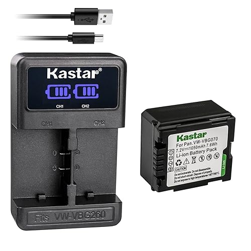 Kastar 1-Pack VW-VBG070 Battery and LED2 USB Charger Compatible with Panasonic AG-HMC45A AG-HMC70 AG-HMC70U AG-HMC73MC AG-HMC80 AG-HMC83MC AG-HMC150