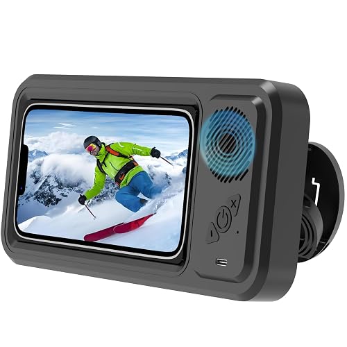 Shower Phone Holder with Wireless Bluetooth Speaker,2026 New Waterproof 480 Rotation Viewable Shower Phone Case Speaker for Any Phone, Wall Mounted