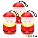 Christmas Gift EverBrite Santa Claus Lantern 3 Pack, 5 Light Modes Holiday Decoration Presents for Women and Men, AAA Batteries Contained Stocking