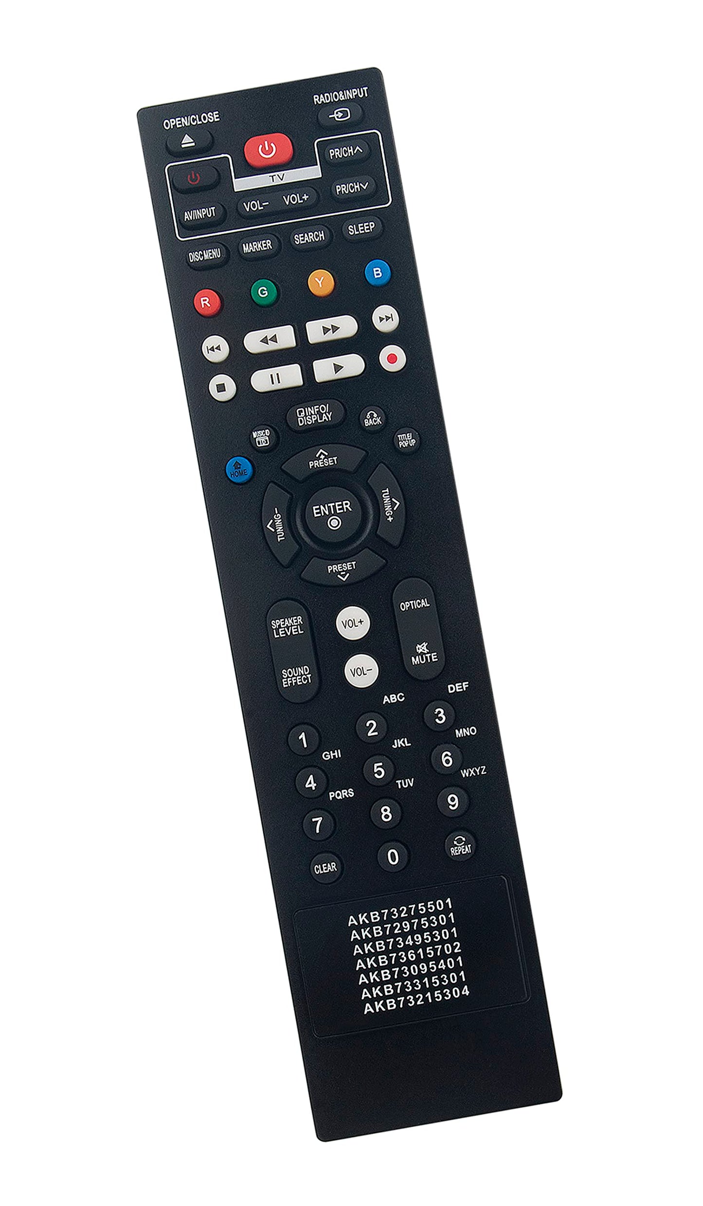 Replace Remote fit for LG AKB73615702 AKB73095401 AKB73315301 AKB73215304 BLU-RAY Disc Home Theater BD611 BP620 BP620C BH7220B BH7420P BH7520T LHB326