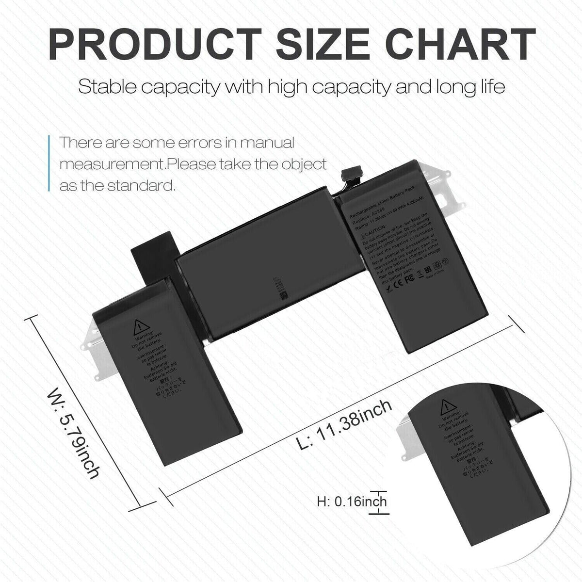 CQCBD A2389 A2337 Laptop attery for Apple MacBook Air 13-Inch A2337 M1 2020 EMC 3598
